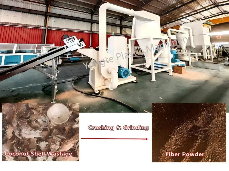 Coconut Shell Recycling WPC Line Trial for Vietnam-klient