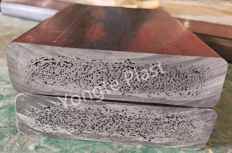 200x50 mm resirkulert trelastmaskin av massiv plast testet med suksess