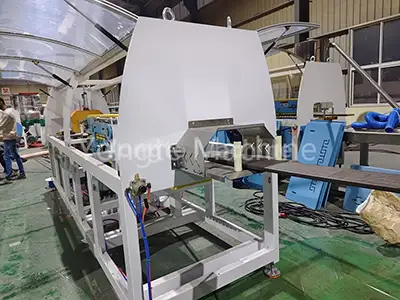Recycled plastic lumber machine